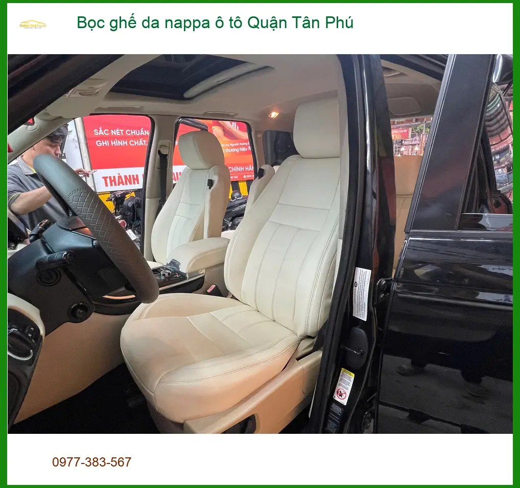 Cửa Hàng Bọc Ghế Da ghế da nappa ô tô Quận Tân Phú - Thi Công Chuyên Nghiệp ảnh thực tế 3