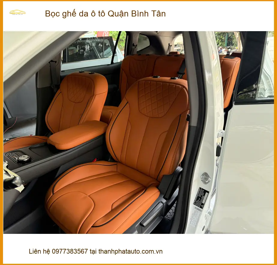 Cửa Hàng Bọc Ghế Da ghế da ô tô Quận Bình Tân - Thi Công Chuyên Nghiệp ảnh thực tế 2