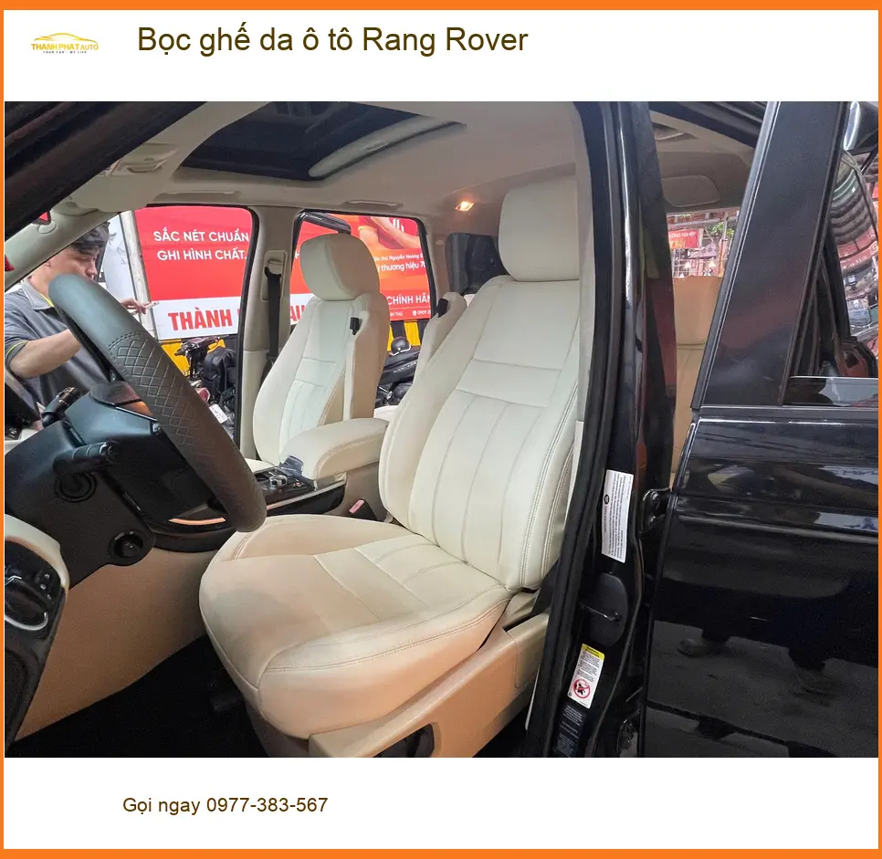 Chú Phước bọc ghế da ô tô Rang Rover tại Quận 2 để nâng tầm đẳng cấp cho xe