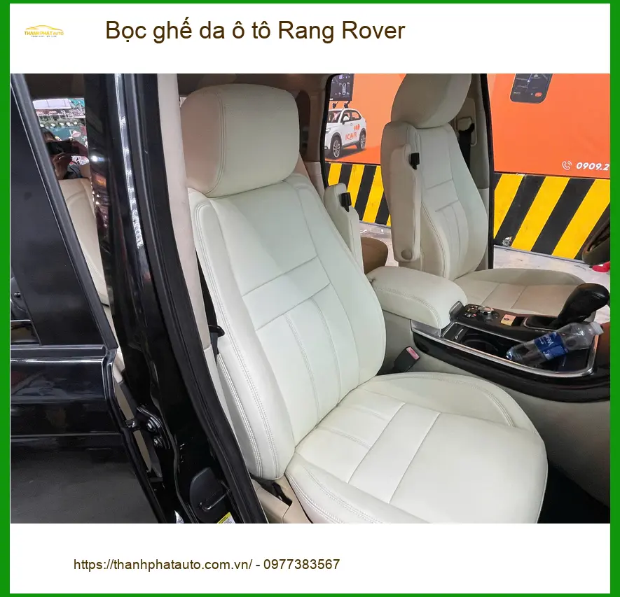 Anh Minh bọc ghế da ô tô Range Rover tại Quận 11 để làm mới nội thất xe ảnh thực tế 2