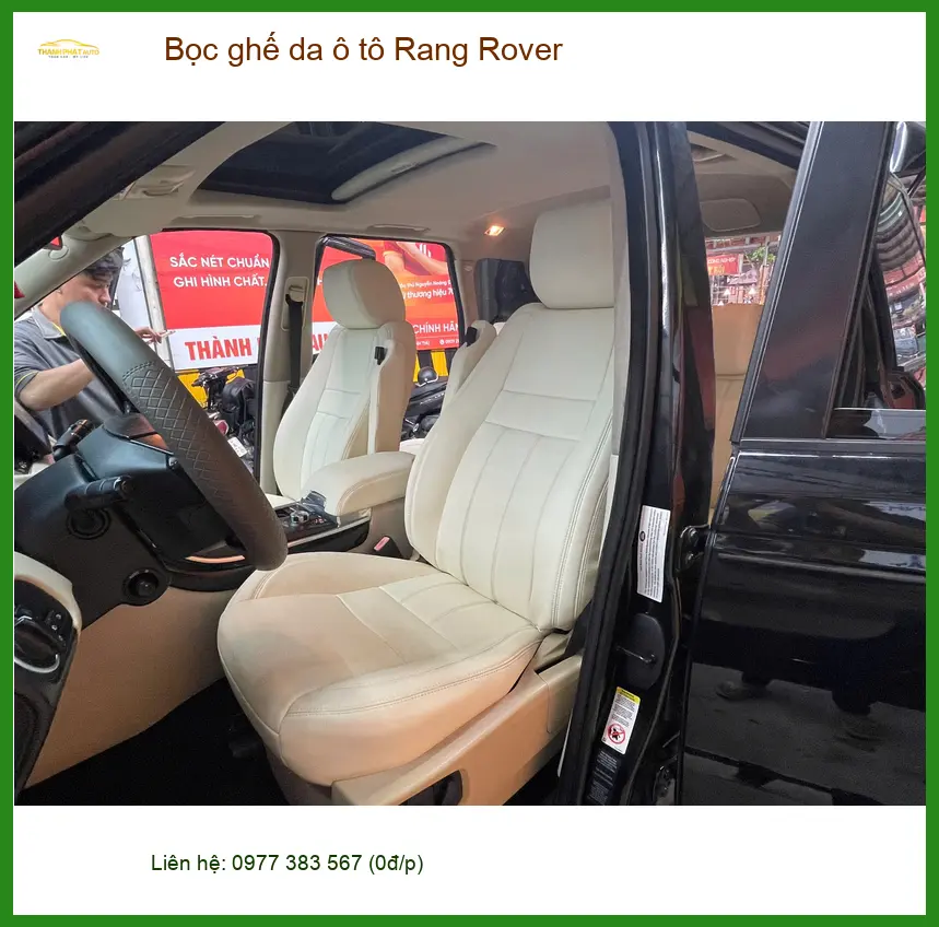 Anh Minh bọc ghế da ô tô Range Rover tại Quận 11 để làm mới nội thất xe ảnh thực tế 3