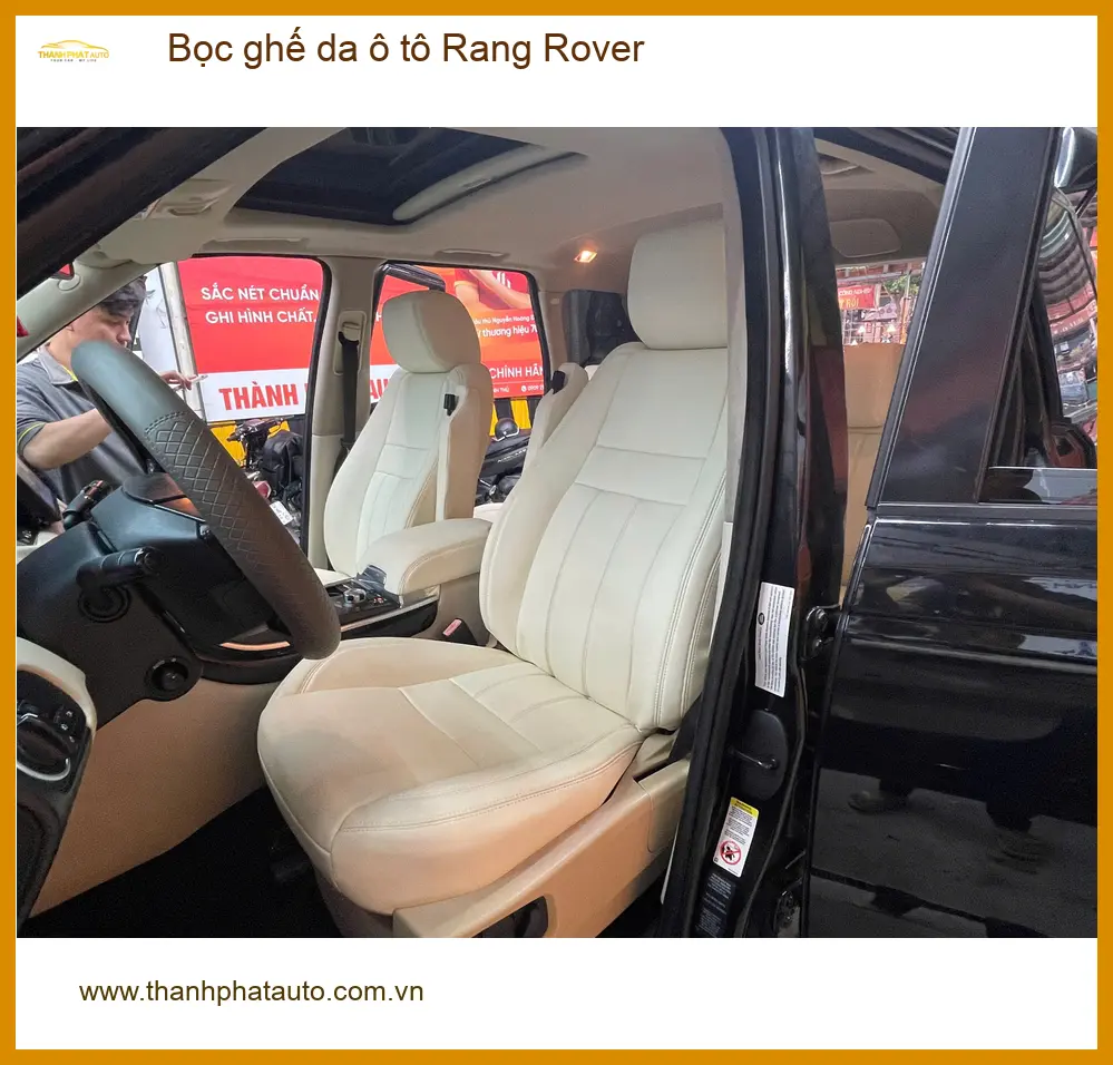 Chị Minh Thư bọc ghế da Range Rover tại Hóc Môn - Nâng cấp nội thất ảnh thực tế 2