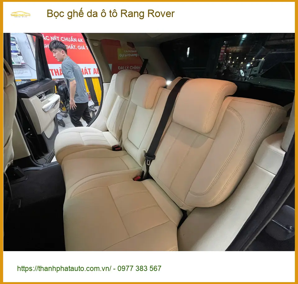 Chị Minh Thư bọc ghế da Range Rover tại Hóc Môn - Nâng cấp nội thất ảnh thực tế 4