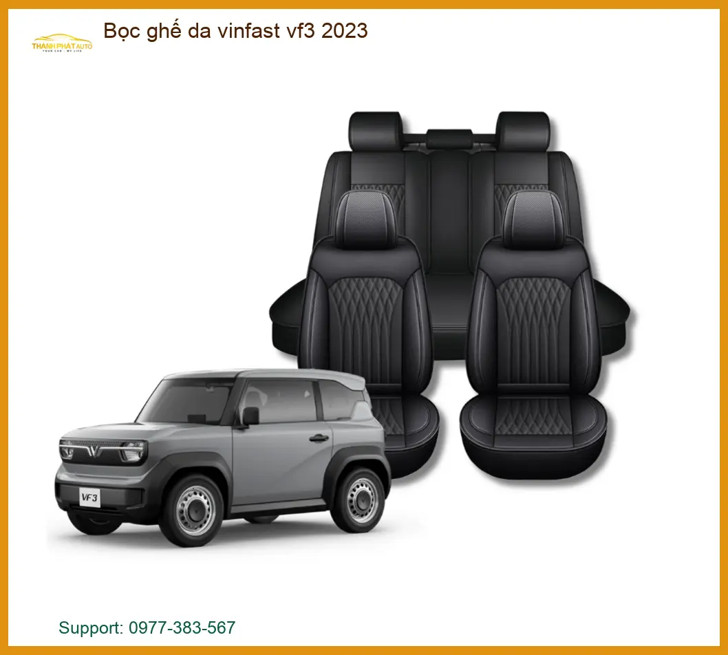 Bọc Ghế Da Vinfast VF3 2023 - Địa Chỉ Lắp Đặt Uy Tín TPHCM