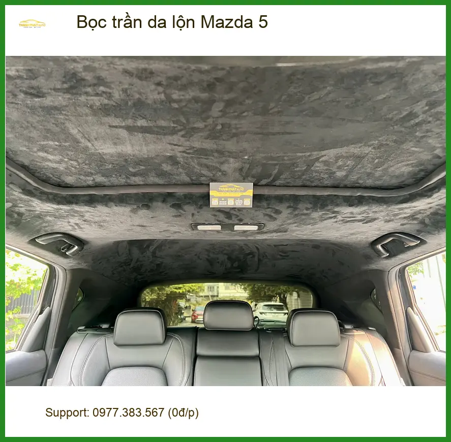 Anh Nhật bọc trần da lộn cho Mazda 5 tại Bình Chánh vì trần xe cũ kỹ