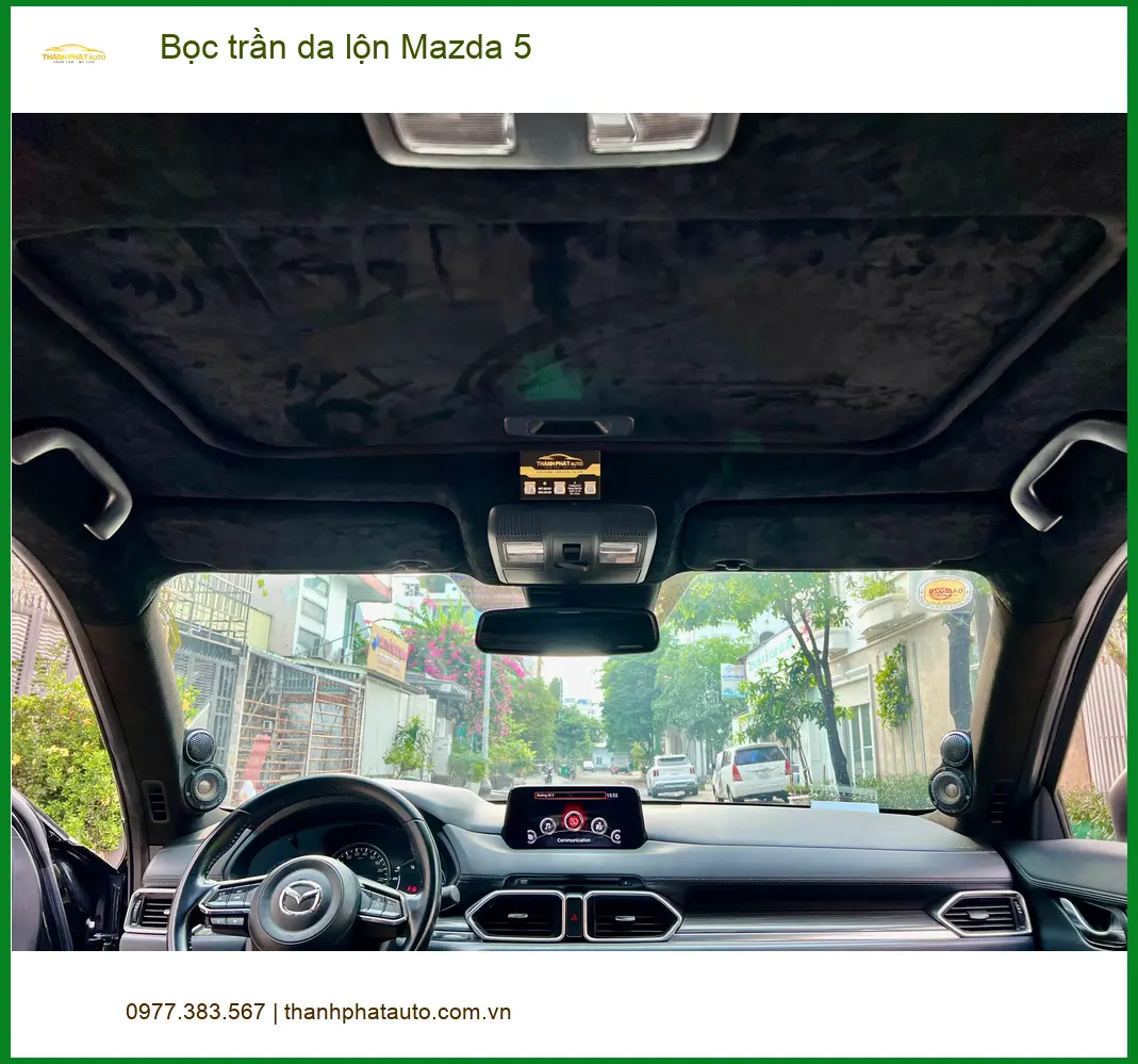 Chú Phi bọc trần da lộn Mazda 5 Quận 8 để nâng tầm không gian xe ảnh thực tế 5