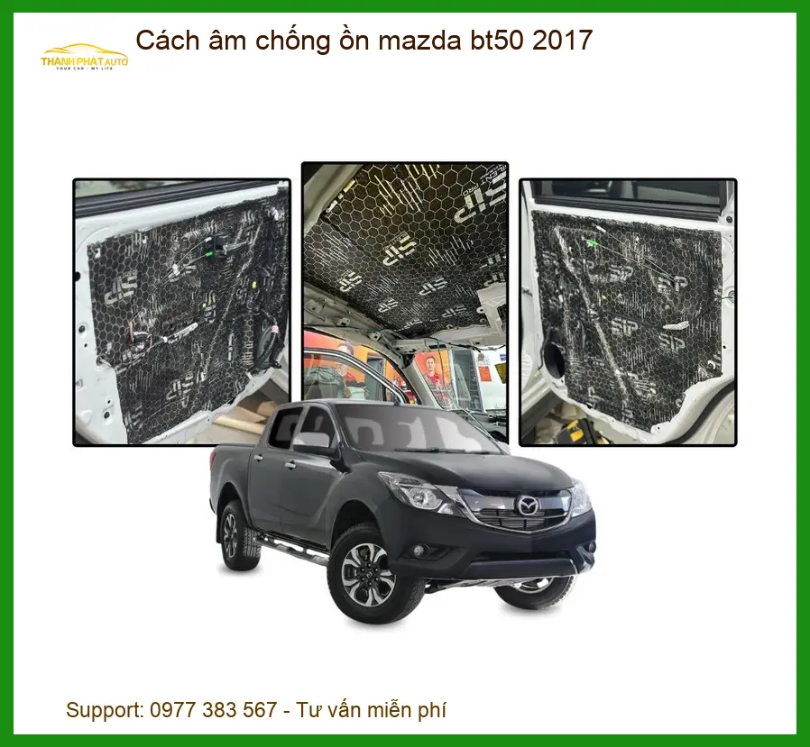 Cách âm chống ồn Mazda BT50 2017 - Trung Tâm Lắp Đặt Uy Tín TPHCM