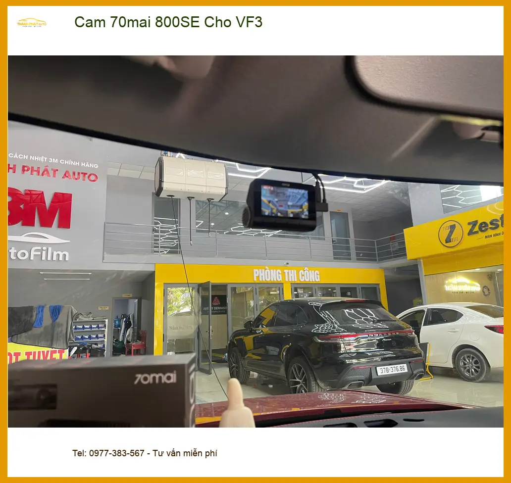 Anh Minh lắp Cam 70mai 800SE cho VinFast VF3 tại Thủ Đức để ghi lại hành trình ảnh thực tế 3