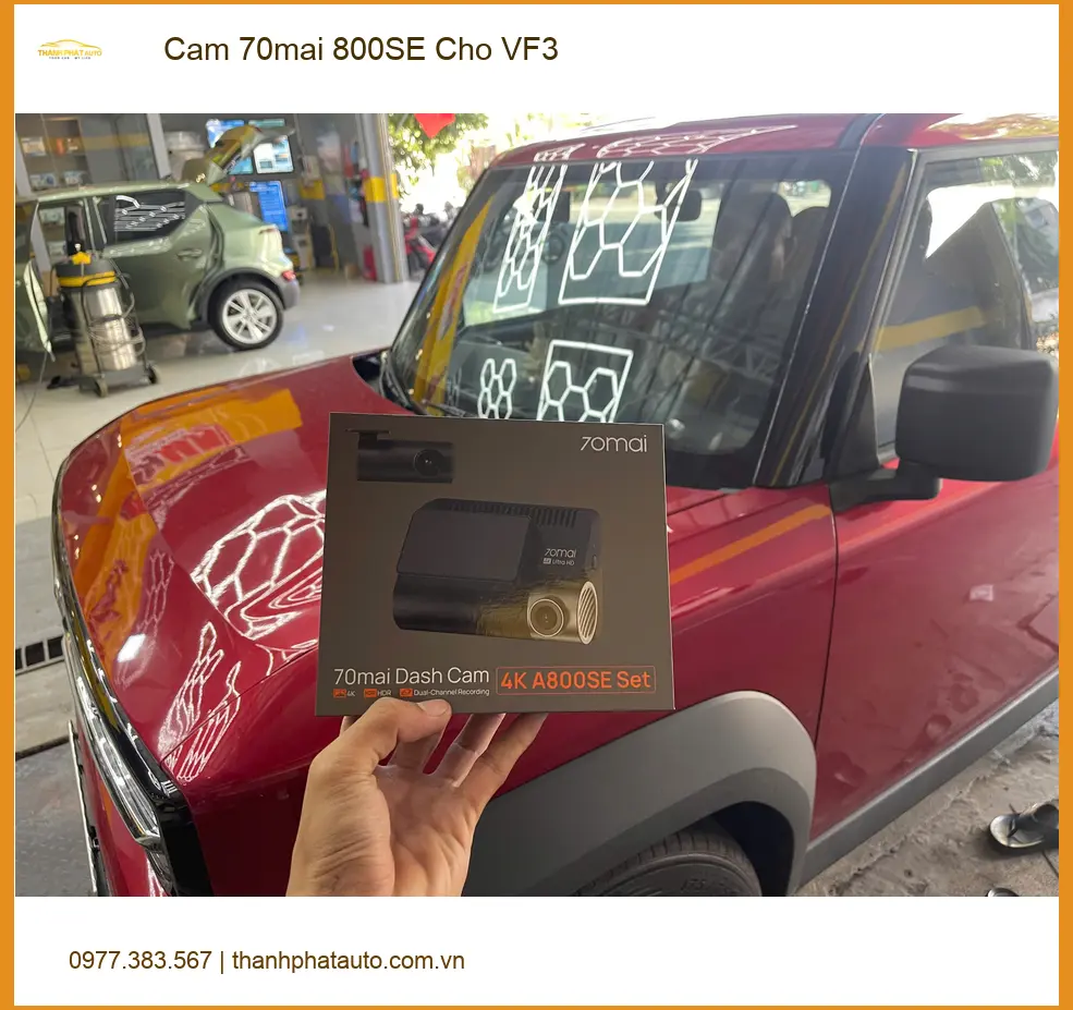 Anh Minh lắp Cam 70mai 800SE cho VinFast VF3 tại Thủ Đức để ghi lại hành trình ảnh thực tế 4