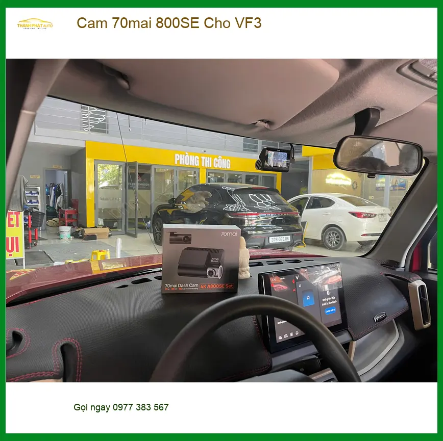 Cô Lan Anh lắp Cam 70mai 800SE cho VinFast VF3 tại Tân Phú