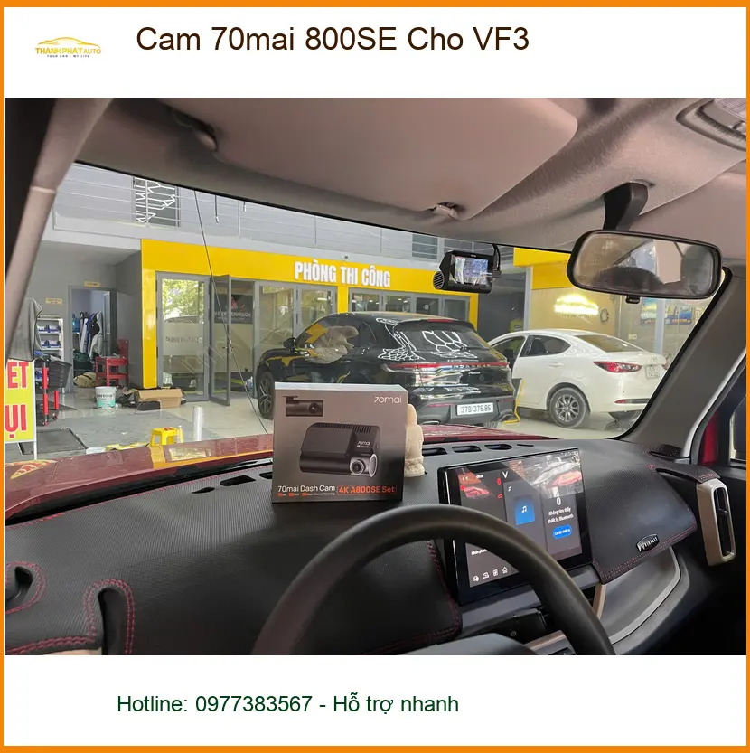 Anh Nhật Minh lắp Cam 70mai 800SE cho VF3 Quận 11 ghi hình chuyến đi