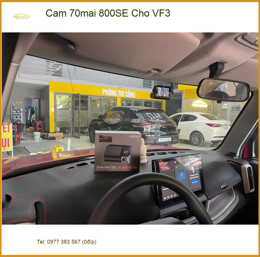 Anh Khải lái VinFast VF3 tìm lắp camera 70mai 800SE ở Quận Tân Bình