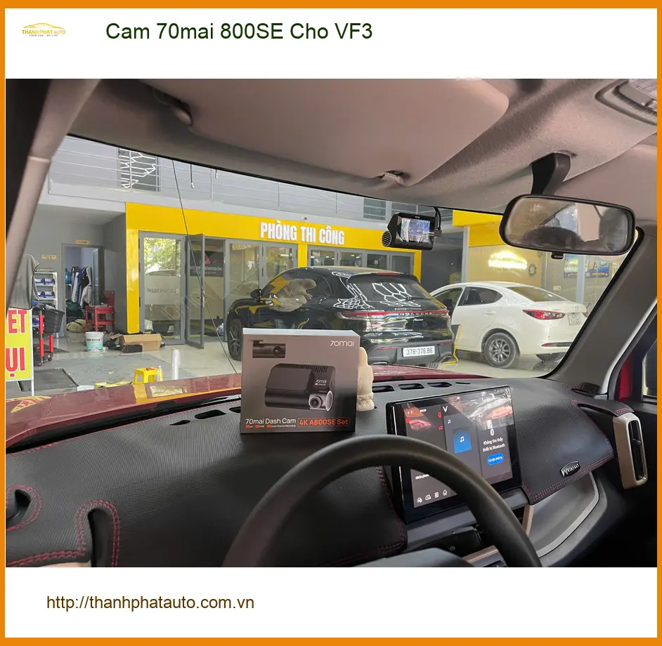 Anh Long lắp Cam 70mai 800SE cho VinFast VF3 Quận 10 để yên tâm khi đậu xe ảnh thực tế 3