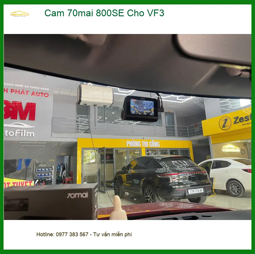 Anh Tùng lắp Cam 70mai 800SE cho VinFast VF3 tại Quận 1 để ghi lại hành trình rõ nét ảnh thực tế 2