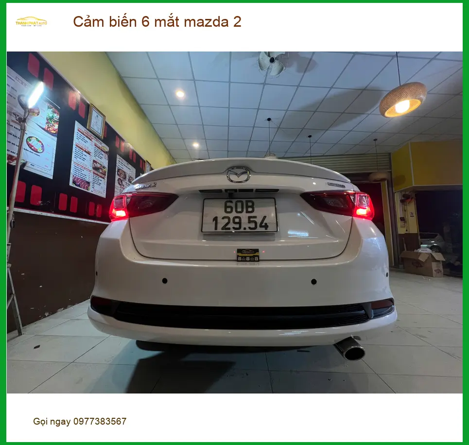 Chị Diệp lắp Cảm biến 6 mắt Mazda 2 tại Hóc Môn để an tâm khi lùi xe vào chỗ hẹp ảnh thực tế 3