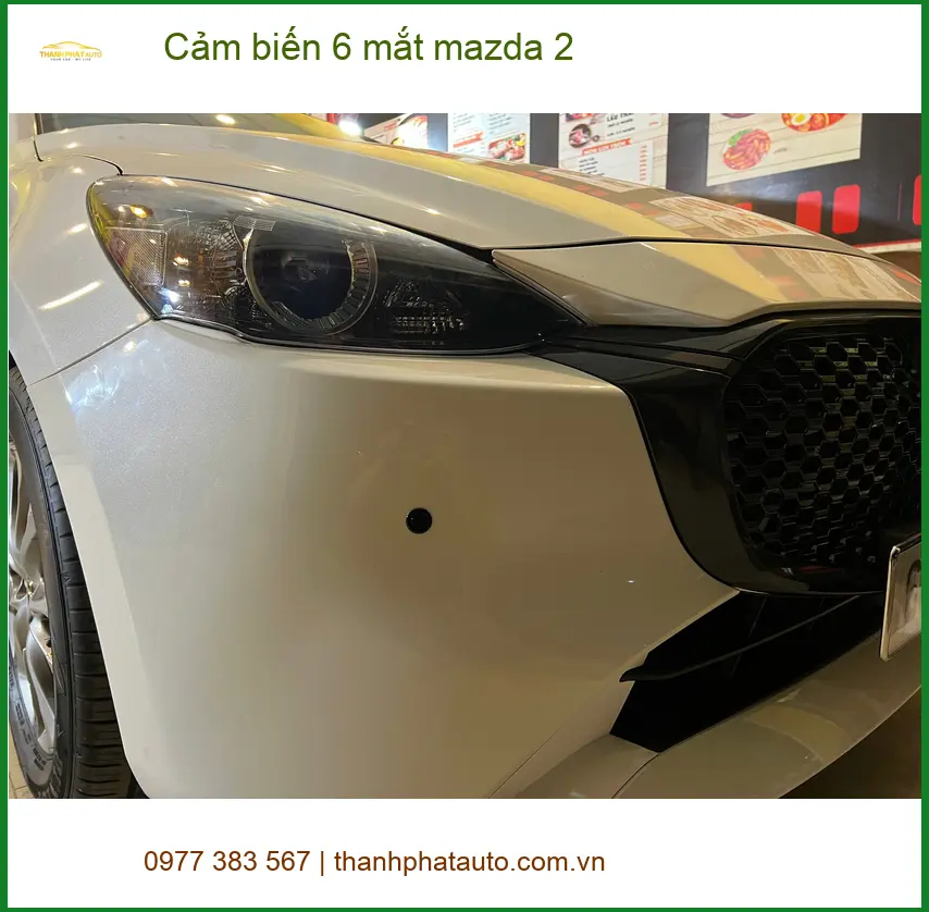 Anh Khải lắp cảm biến 6 mắt Mazda 2 vì thường xuyên di chuyển đường hẹp tại Cần Giờ ảnh thực tế 2