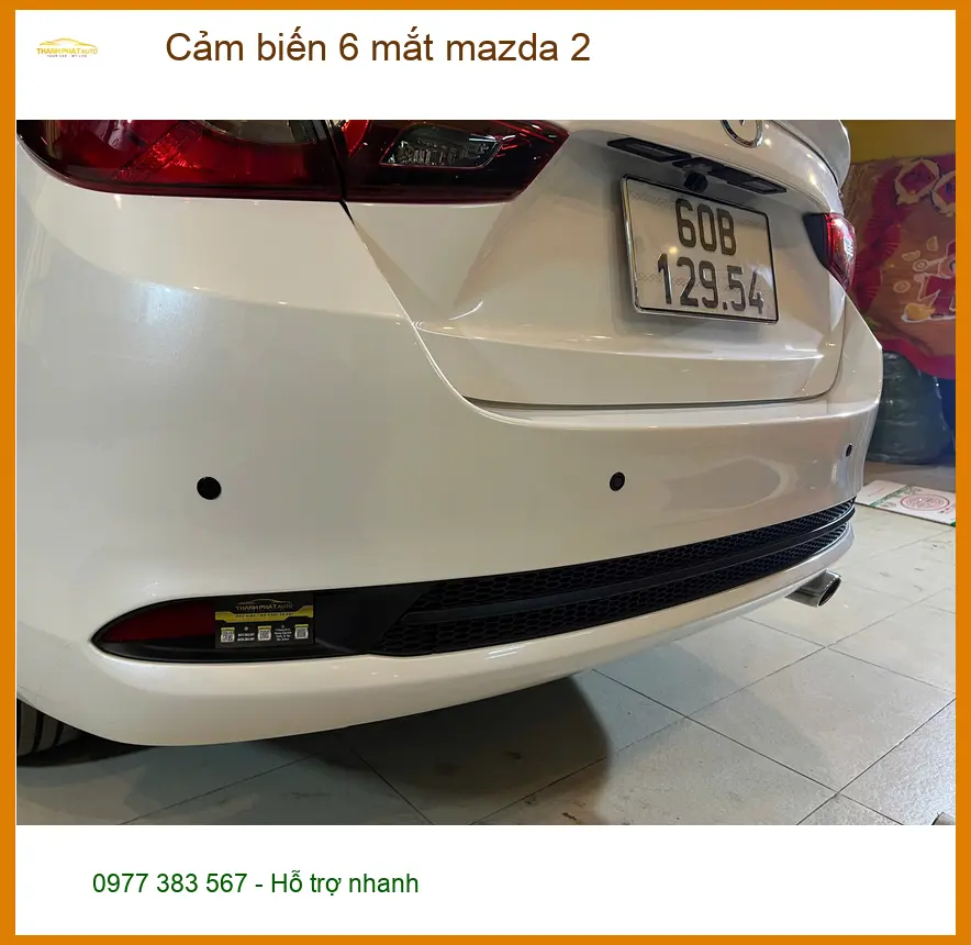 Anh Minh lắp cảm biến 6 mắt Mazda 2 tại Quận 1 để đậu xe an toàn hơn ảnh thực tế 3