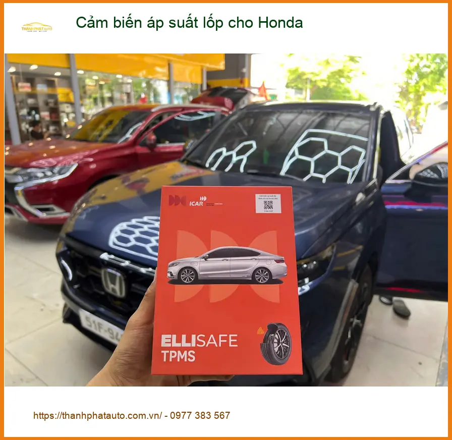 Chú Hùng lắp cảm biến áp suất lốp cho Honda Civic tại Củ Chi tránh lo lắng lốp non