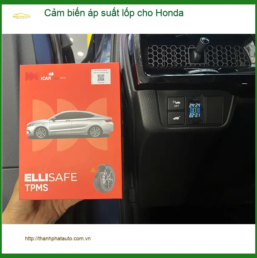 Chú Hùng lắp cảm biến áp suất lốp cho Honda Civic tại Củ Chi tránh lo lắng lốp non ảnh thực tế 4