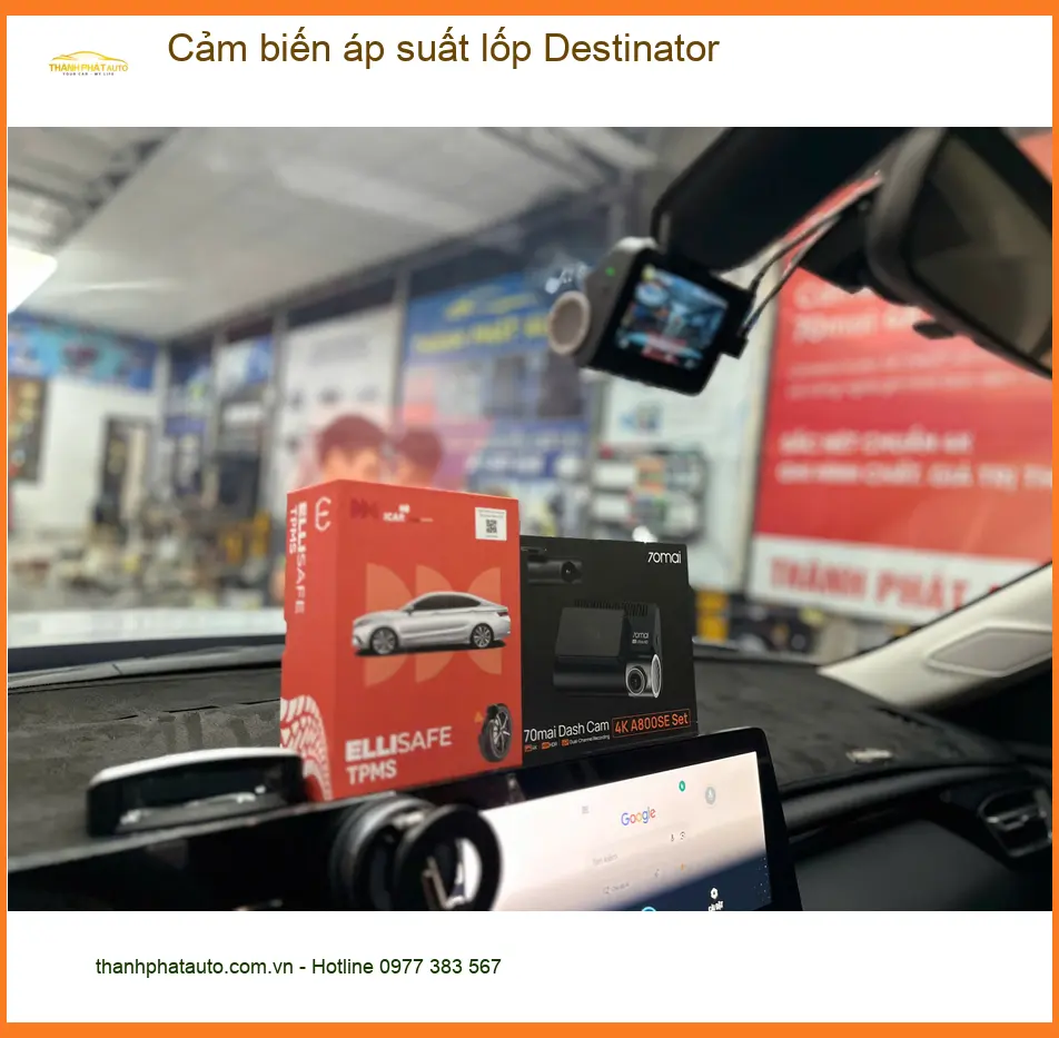 Địa điểm lắp cảm biến áp suất lốp Destinator chính hãng tại Quận 12 ảnh thực tế 3