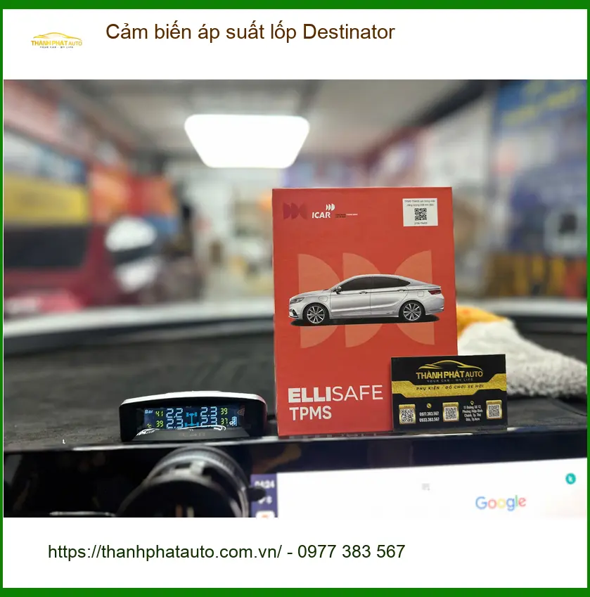 Anh Quân lắp cảm biến áp suất lốp Destinator tại Thủ Đức cho xe an toàn