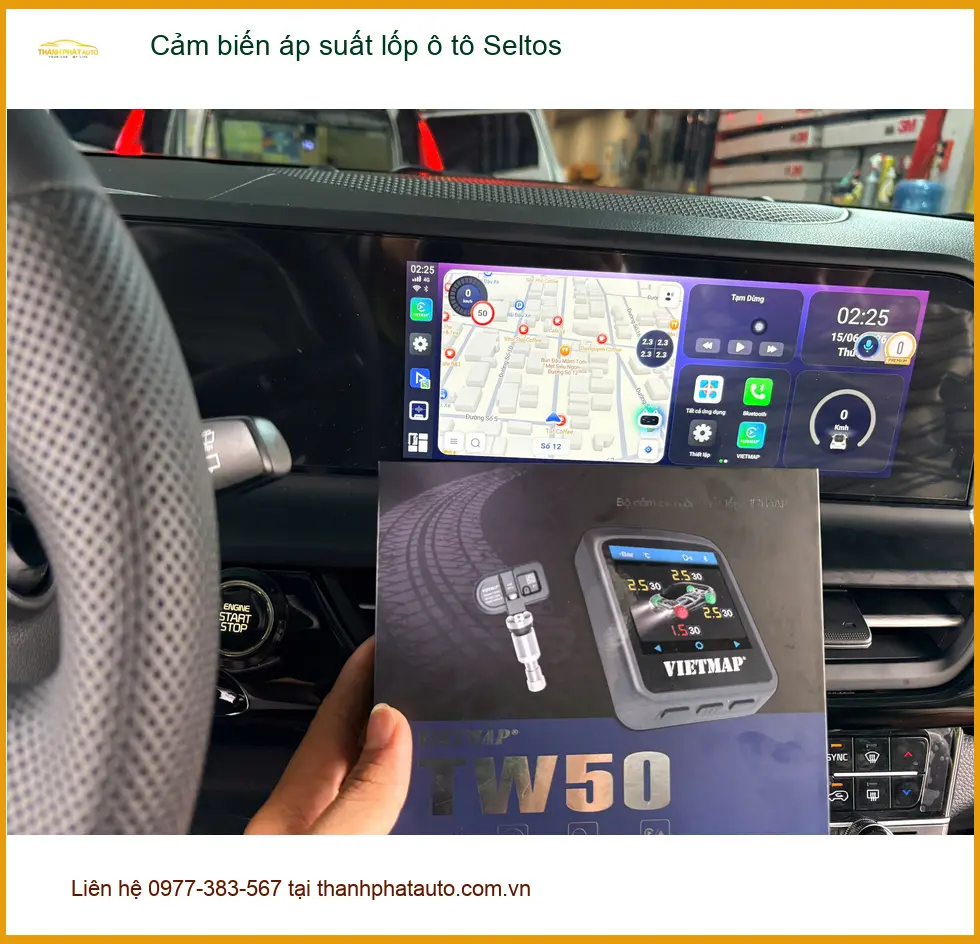 Anh Trường lắp cảm biến áp suất lốp Kia Seltos tại Quận Bình Thạnh an toàn ảnh thực tế 4