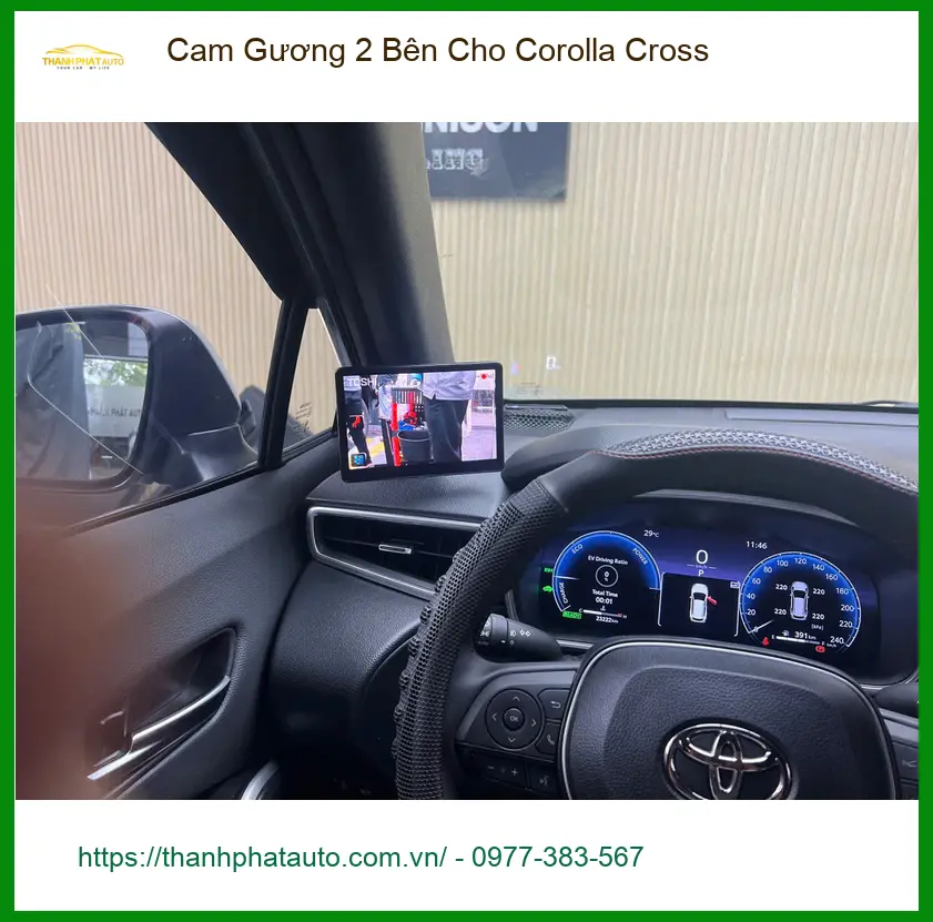 Anh Nam lắp Cam Gương 2 Bên cho Corolla Cross tại Cần Giờ để an toàn hơn ảnh thực tế 2