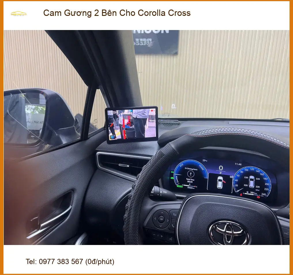 Anh Khôi lắp Cam Gương 2 Bên cho Corolla Cross ở Bình Chánh đi hẻm nhỏ ảnh thực tế 4