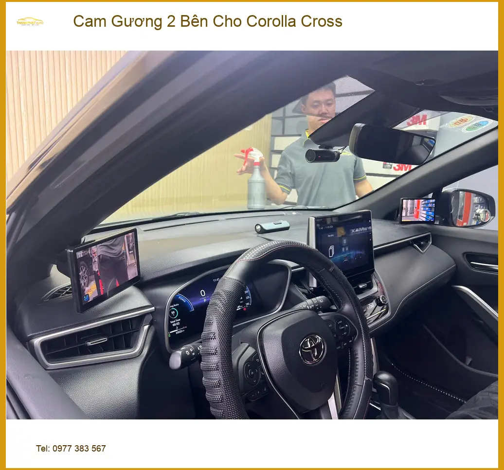 Anh Tùng lắp Cam Gương 2 Bên cho Corolla Cross ở Hóc Môn vì hay di chuyển đường hẹp