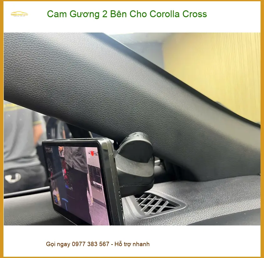 Anh Tùng lắp Cam Gương 2 Bên cho Corolla Cross ở Hóc Môn vì hay di chuyển đường hẹp ảnh thực tế 3