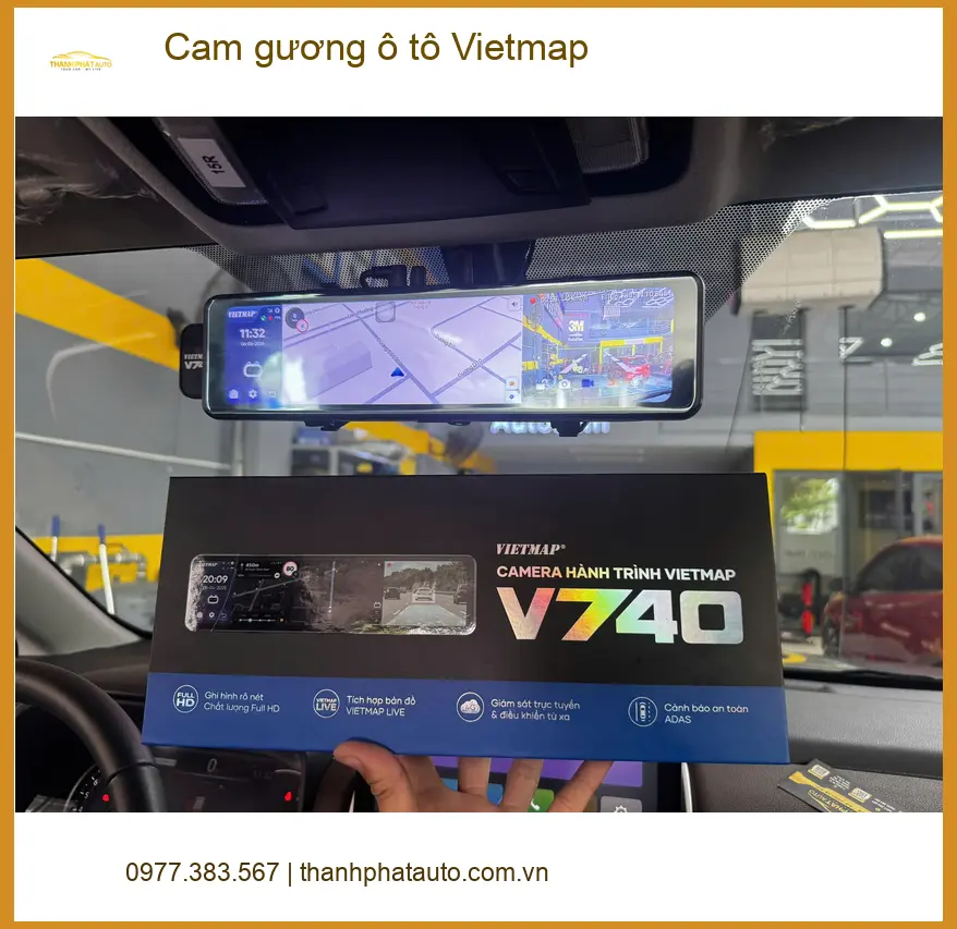 Chị Thùy lắp cam gương Vietmap cho Kia K3 tại Thủ Đức quan sát dễ hơn ảnh thực tế 3