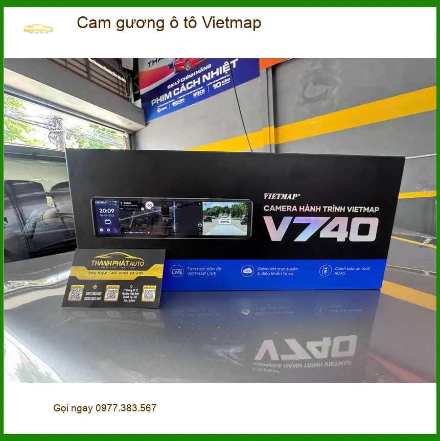 Cô Liên lắp cam gương Vietmap cho Ford Everest ở Tân Bình ghi hình rõ nét ảnh thực tế 5