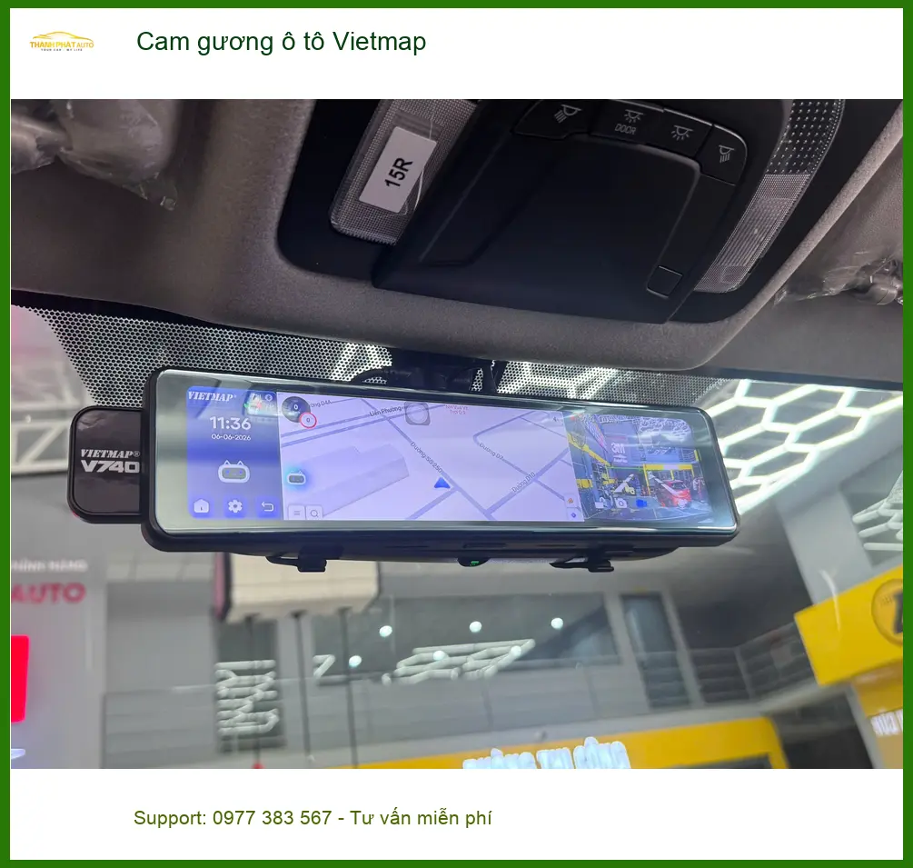 Anh Trọng lắp cam gương Vietmap cho Hyundai Creta tại Quận 1 để hành trình đi làm an toàn hơn