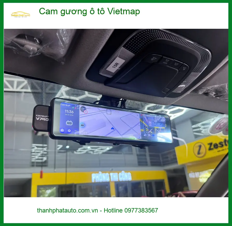 Chị Thảo lắp cam gương ô tô Vietmap cho Hyundai Accent tại Quận 10 để an tâm lái xe ảnh thực tế 2