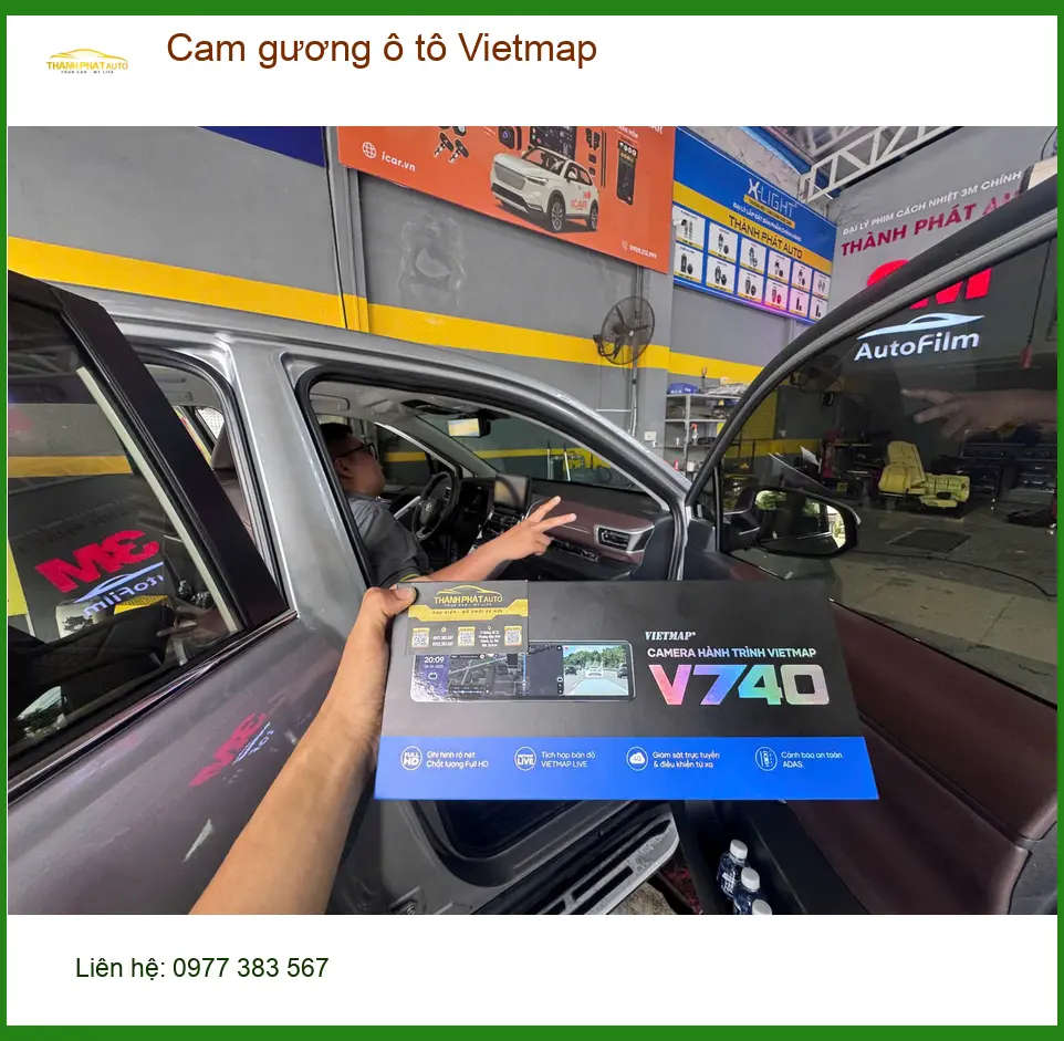 Chị Thảo lắp cam gương ô tô Vietmap cho Hyundai Accent tại Quận 10 để an tâm lái xe ảnh thực tế 3