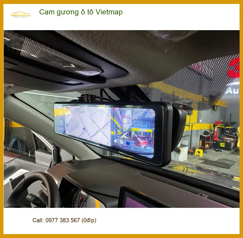 Chị Thảo lắp cam gương ô tô Vietmap cho Hyundai Accent tại Quận 10 để an tâm lái xe ảnh thực tế 4