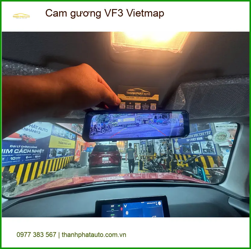 Anh Tùng lắp Cam gương Vietmap cho VF3 tại Hóc Môn, yên tâm ghi lại hành trình. ảnh thực tế 4