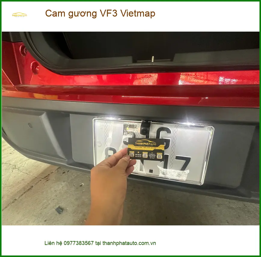 Anh Quốc lắp cam gương Vietmap cho VinFast VF3 tại Quận 1 tránh phạt nguội ảnh thực tế 4