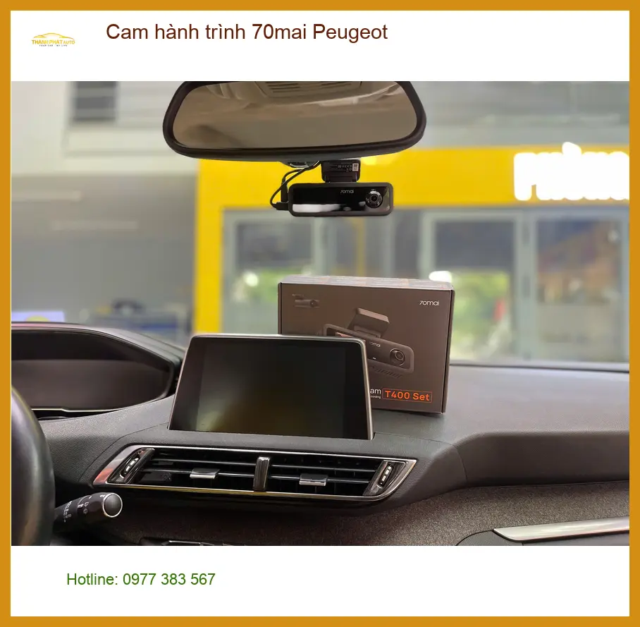 Anh Kiên lắp cam hành trình 70mai Peugeot 3008 tại Quận 4 uy tín, chính hãng