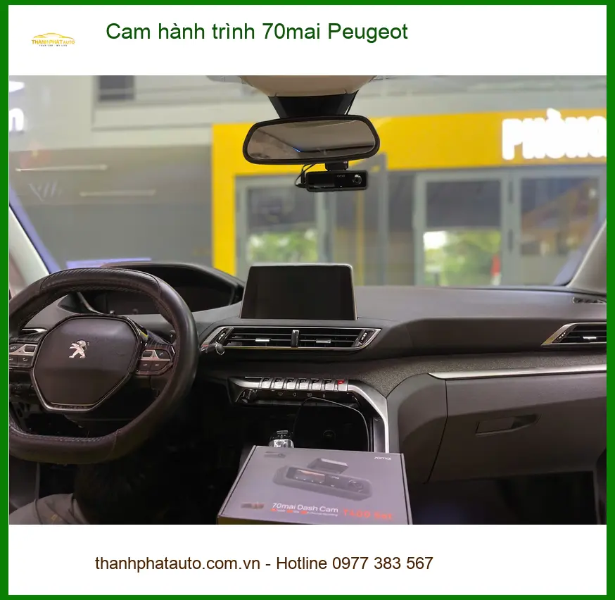 Anh Kiên lắp cam hành trình 70mai Peugeot 3008 tại Quận 4 uy tín, chính hãng ảnh thực tế 3