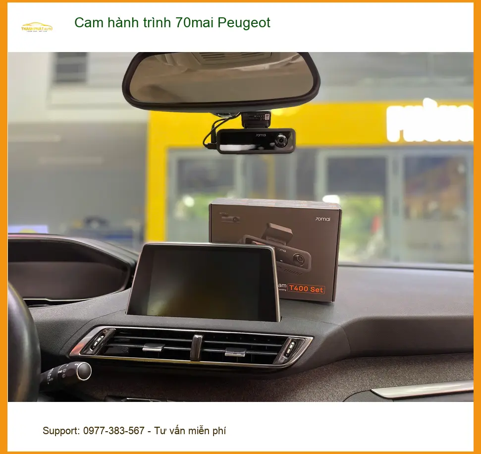 Chị Thảo lắp Cam hành trình 70mai cho Peugeot 5008 tại Quận 2 để an tâm lái xe ảnh thực tế 5