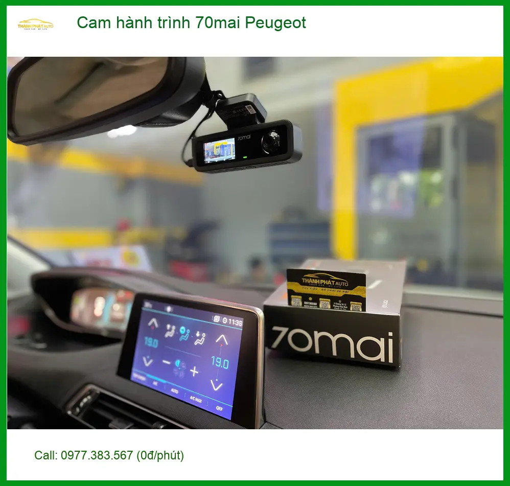 Chú Vĩnh lắp cam hành trình 70mai Peugeot ở Hóc Môn để an tâm trên đường ảnh thực tế 3