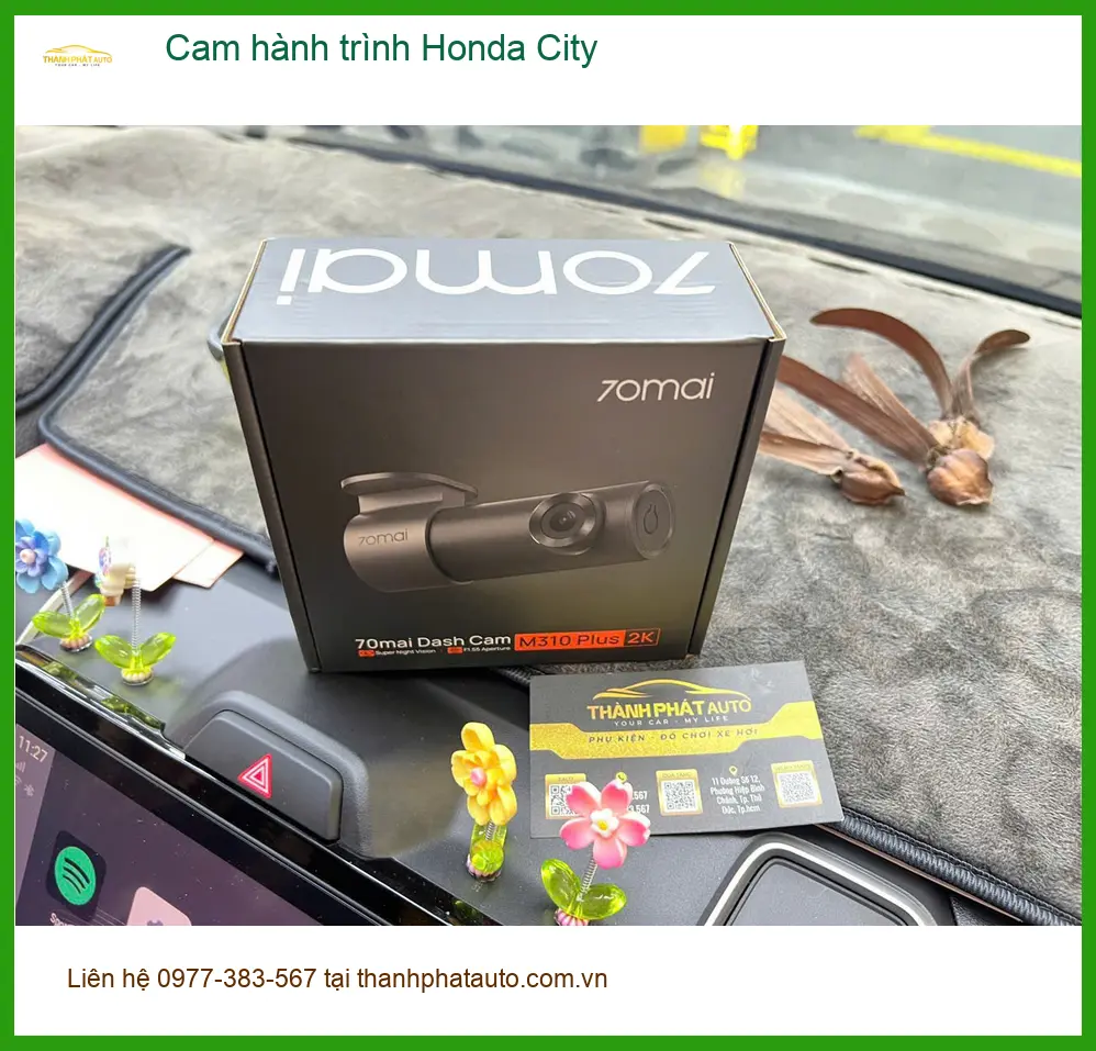 Chị Thùy Dương lắp cam hành trình cho Honda City tại Quận 6 để yên tâm lái xe ảnh thực tế 2