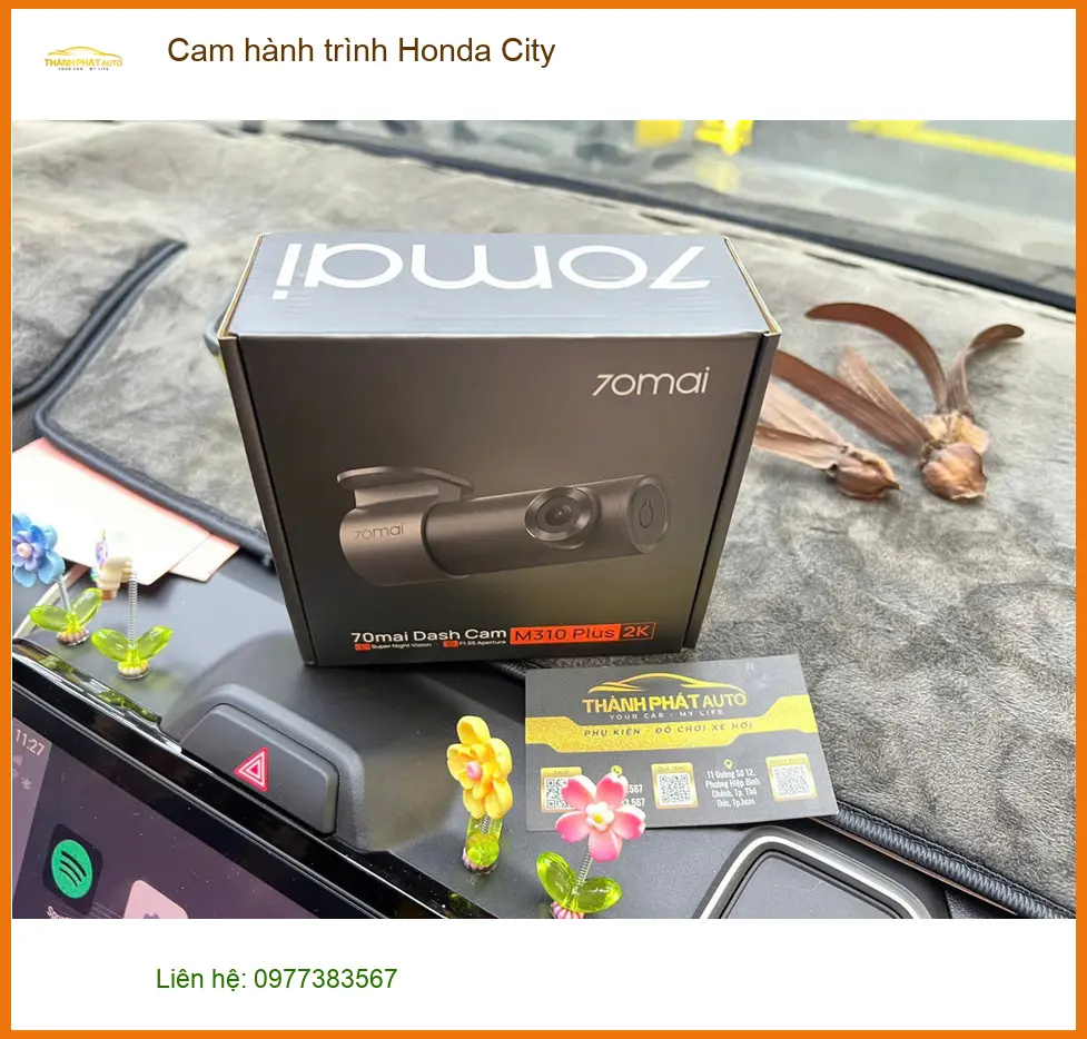 Anh Hải lắp cam hành trình chính hãng cho Honda City tại Quận Thủ Đức ảnh thực tế 2