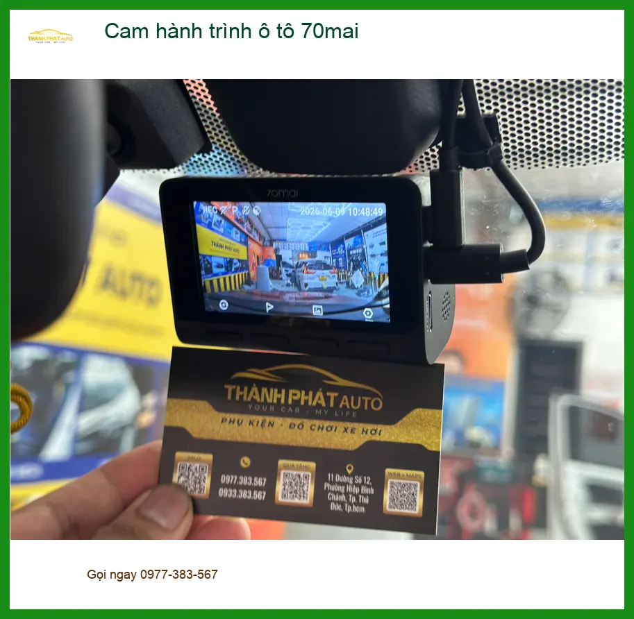 Anh Huy lắp Cam hành trình ô tô 70mai cho Hyundai Accent ở Quận 2