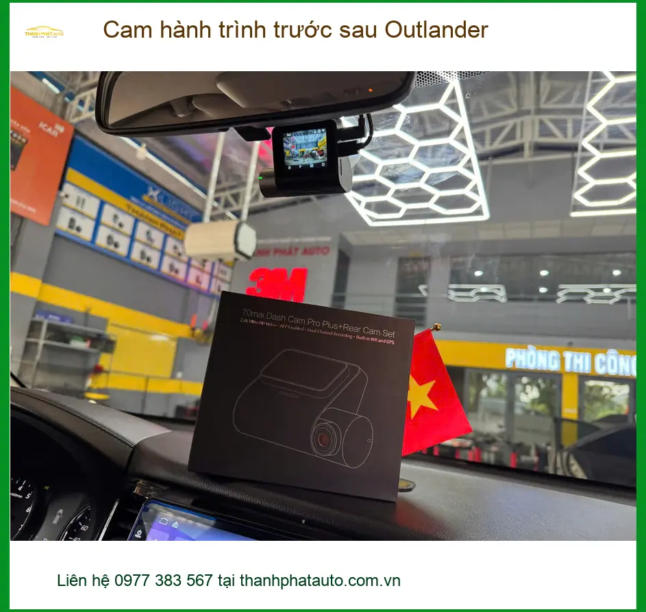 Chú Cường lắp cam hành trình trước sau Outlander ở Hóc Môn để ghi lại mọi khoảnh khắc ảnh thực tế 3