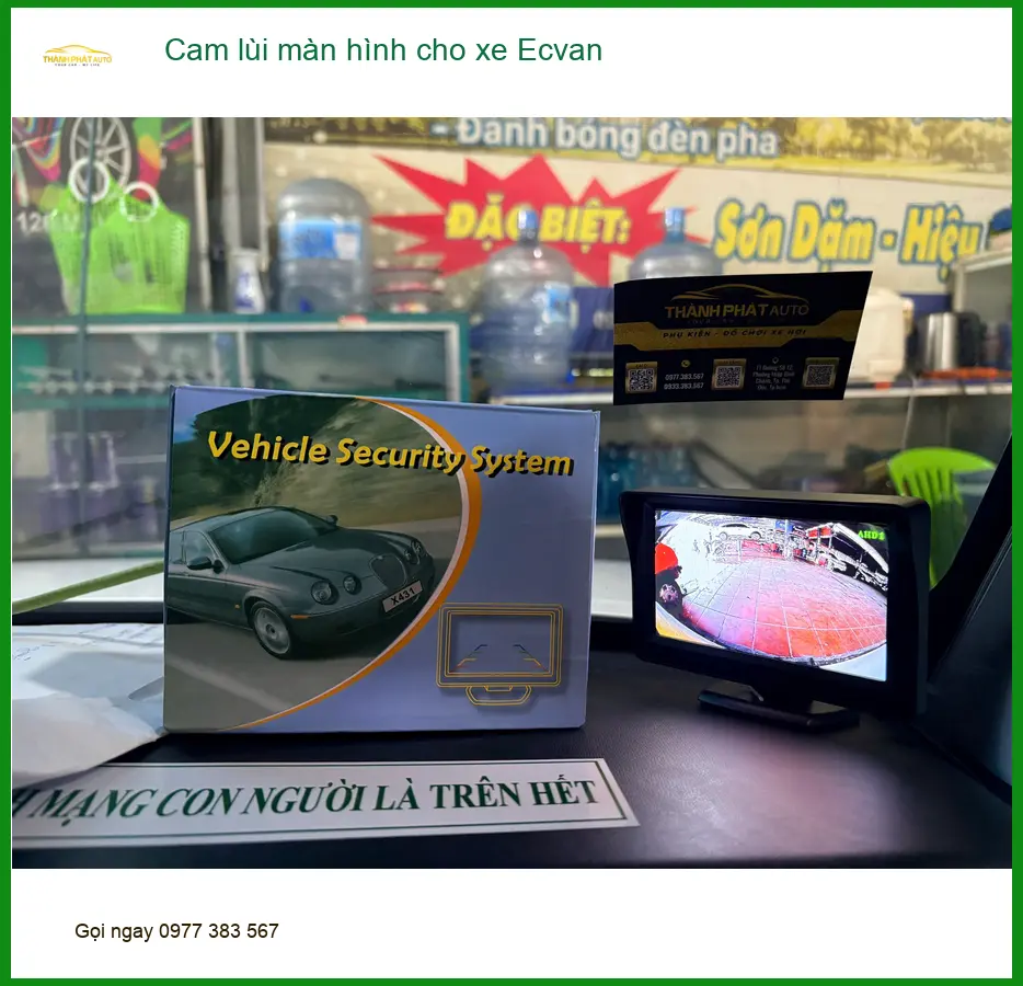 Anh Hải lắp cam lùi màn hình cho xe Ecvan tại Hóc Môn quan sát dễ hơn ảnh thực tế 2