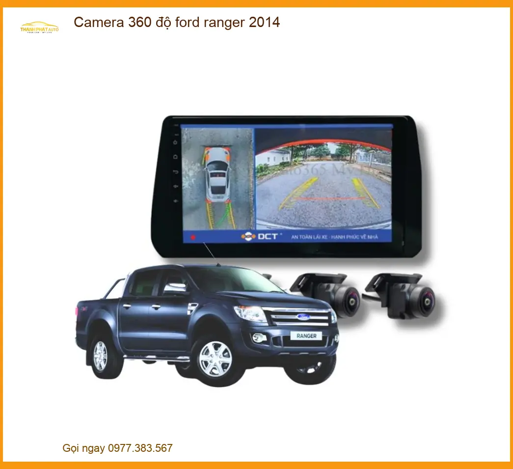 Camera 360 độ Ford Ranger 2014 - Địa Chỉ Lắp Đặt Camera 360 Uy Tín TPHCM