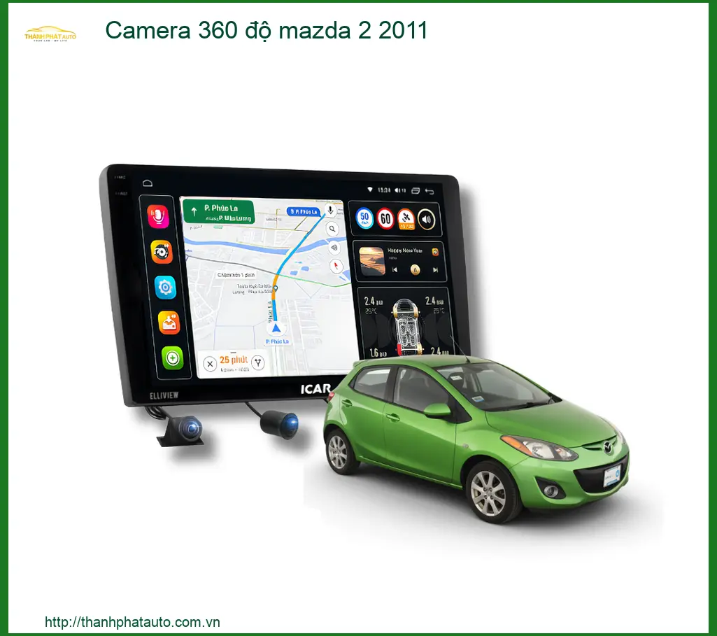 Camera 360 độ Mazda 2 2011 - Trung Tâm Lắp Đặt Chính Hãng Giá Tốt TPHCM