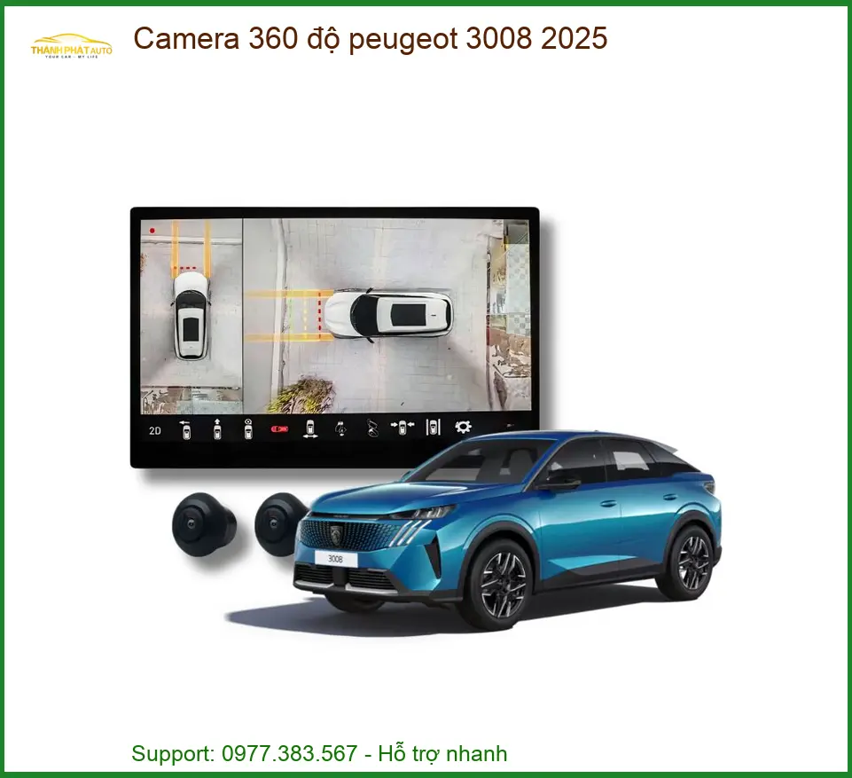 Camera 360 độ Peugeot 3008 2025 - Địa Chỉ Lắp Đặt Chính Hãng Uy Tín TPHCM